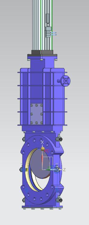 筒仓下专用刀闸阀，带排气孔、刮板和锥形
