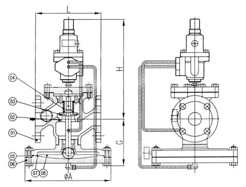 self operated pressure relief valve